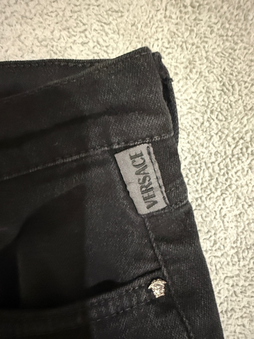 Versace Black Straight Leg Jeans - Picture 6 of 10